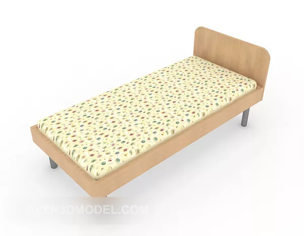 Solid Wood Single Children’s Bed 3d model Solid Wood Single Children’s Bed 3d model