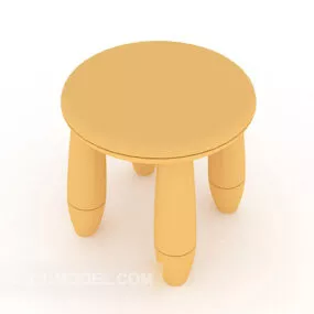 Solid Wood Small Bench 3d model