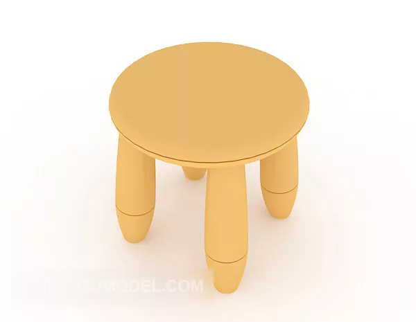 Solid Wood Small Bench 3d model Solid Wood Small Bench 3d model