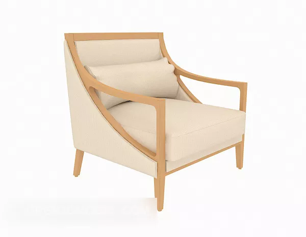 Solid Wood Sofa Chair Furniture 3d model Solid Wood Sofa Chair Furniture 3d model