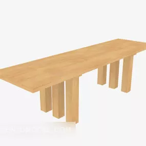 Solid Wood Sofa Side Coffee Table 3d model