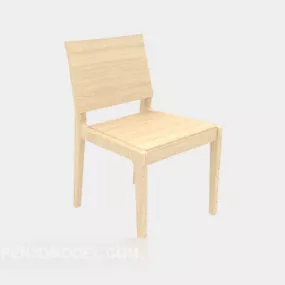 Solid Wood Table Chair 3d model