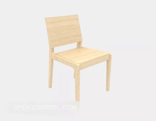 Solid Wood Table Chair 3d model Solid Wood Table Chair 3d model