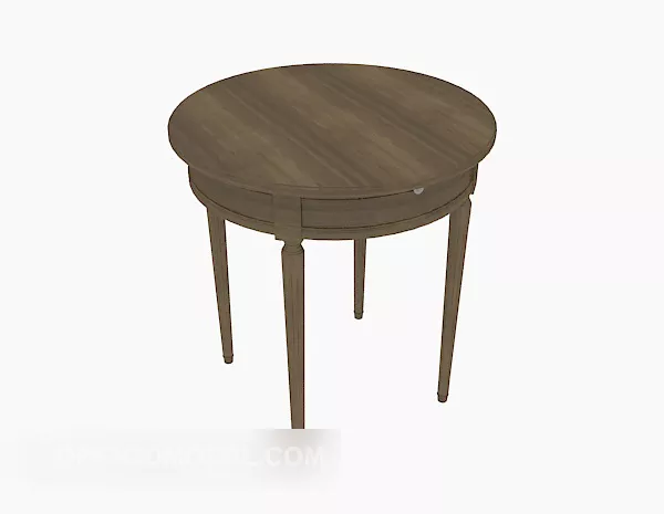 Solid Wood Traditional Sofa Side Table 3d model Solid Wood Traditional Sofa Side Table 3d model