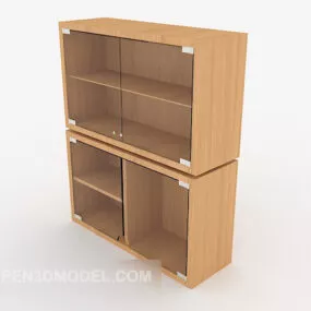 Home Display Cabinet Solid Wood 3d model