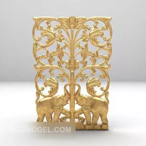 Asian Screen Carving 3d model