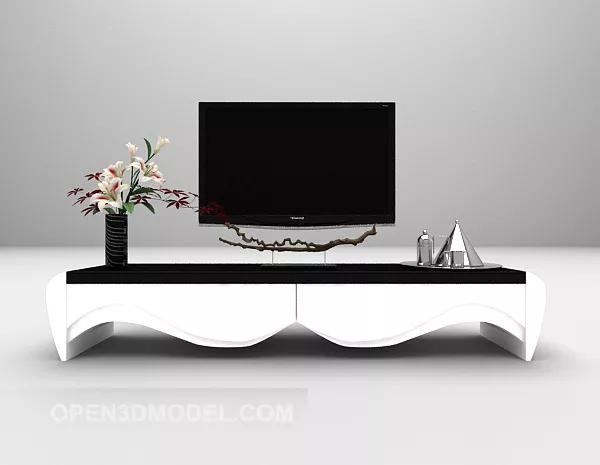Asian Tv Cabinet Set 3d model Asian Tv Cabinet Set 3d model