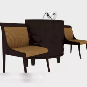 Southeast Asia Armrest Sofa 3d model