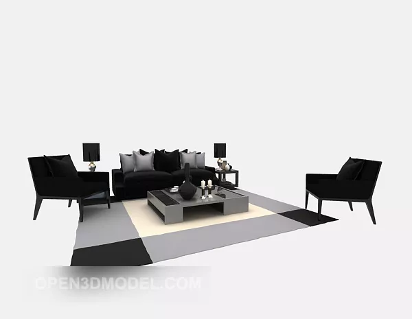 Southeast Asia Furniture Sofa Set 3d model Southeast Asia Furniture Sofa Set 3d model