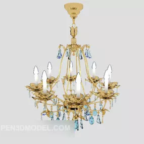 Southeast Asia Home Crystal Chandelier 3d model