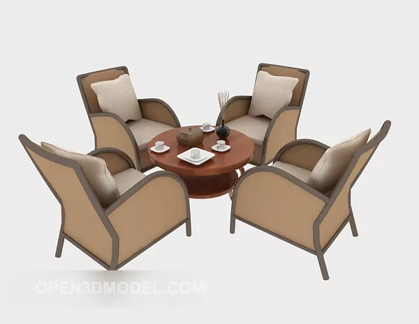 Southeast Asia Home Table Chair Furniture 3d model Southeast Asia Home Table Chair Furniture 3d model
