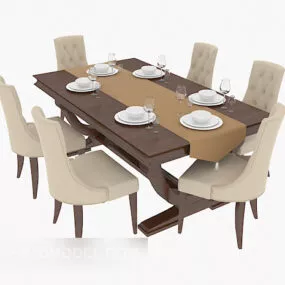 Southeast Asia Home Table Chair 3d model