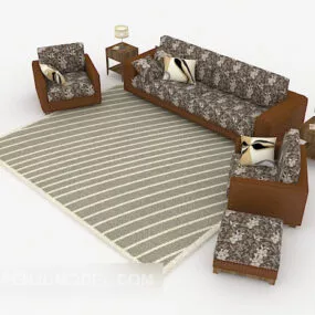 Southeast Asia Pattern Combination Sofa 3d model