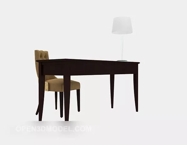 Southeast Asia Solid Wood Desk Chair 3d model Southeast Asia Solid Wood Desk Chair 3d model