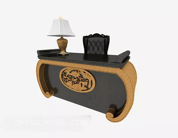Southeast Asian Style Desk Furniture 3d model Southeast Asian Style Desk Furniture 3d model