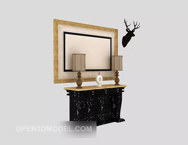 Southeast Asian Style Console Table 3d model Southeast Asian Style Console Table 3d model