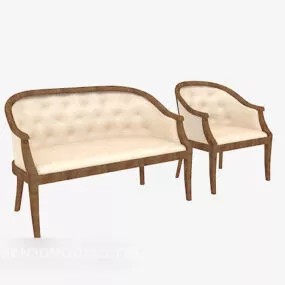 Southeast Asian Style Multiplayer Sofa 3d model