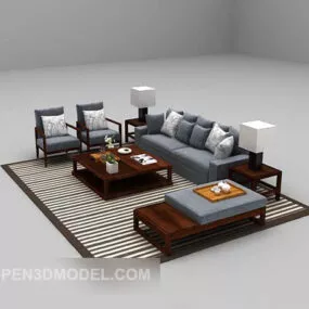 Southeast Asian Style Sofa Furniture 3d model