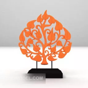 Decor Of Floral Sculpture 3d model