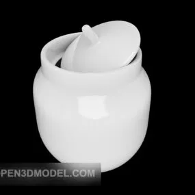 White Spice Bottle Can 3d model