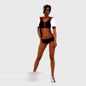 Sports Beauty Girl Character 3d model
