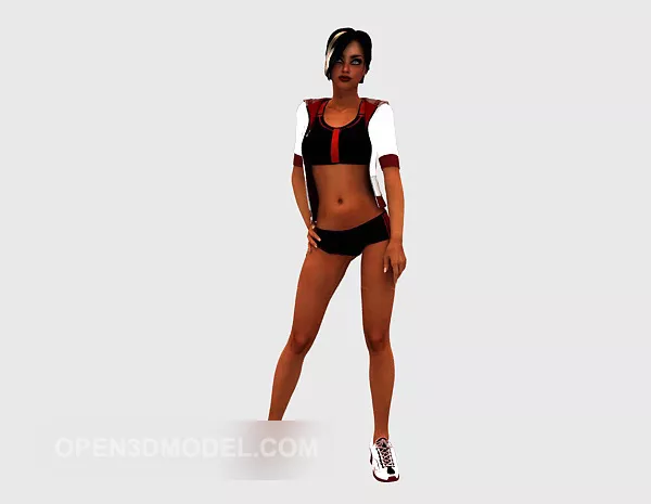 Greta Thunberg Character 3d model