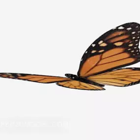 Yellow Butterfly Realistic 3d model