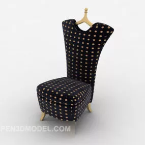 Spotted High-backed Lounge Chair 3d model