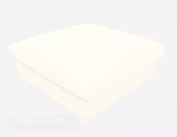 Square Rice White Sofa Stool 3d model Square Rice White Sofa Stool 3d model