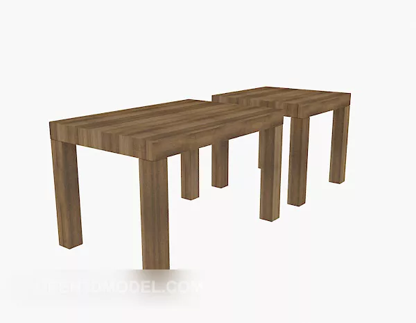Square Side Table Wooden 3d model Square Side Table Wooden 3d model