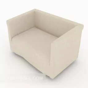 Square Simple Casual Single Sofa 3d model