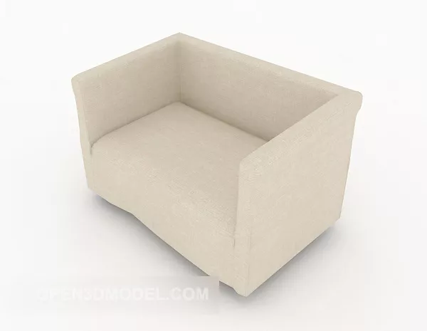 Square Simple Casual Single Sofa 3d model Square Simple Casual Single Sofa 3d model