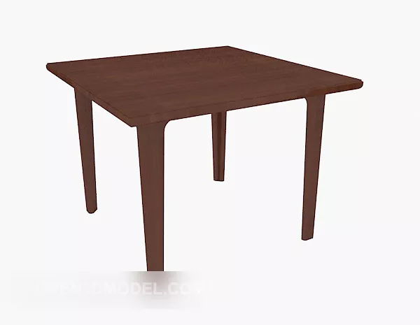 Square Solid Wood Dining Table 3d model Square Solid Wood Dining Table 3d model