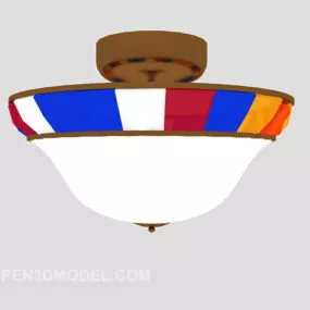 Stained Glass Chandelier 3d model