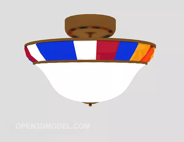Stained Glass Chandelier 3d model Stained Glass Chandelier 3d model