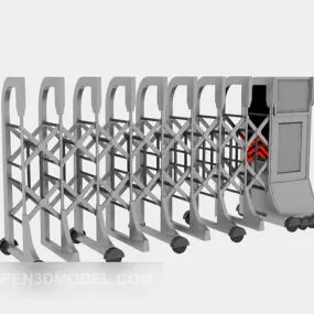 Steel Sliding Gate Door 3d model