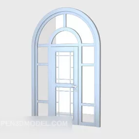 Stainless Steel Glass Door 3d model