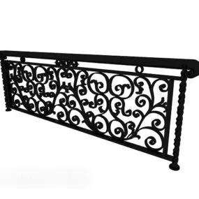 Stair Railing Classic Decor 3d model