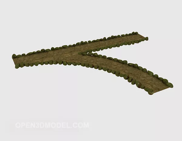 Beach Mountain Landscape 3d model
