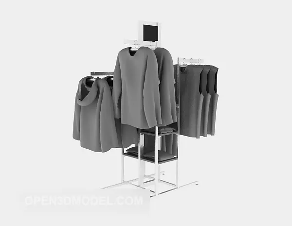 Kitchen Shelf Slide Door 3d model