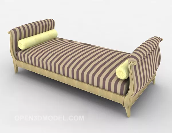 Striped Lounge Sofa 3d model Striped Lounge Sofa 3d model