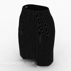 Striped Shorts Black 3d model
