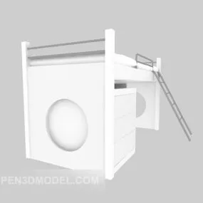 Student Bunk Bed 3d model