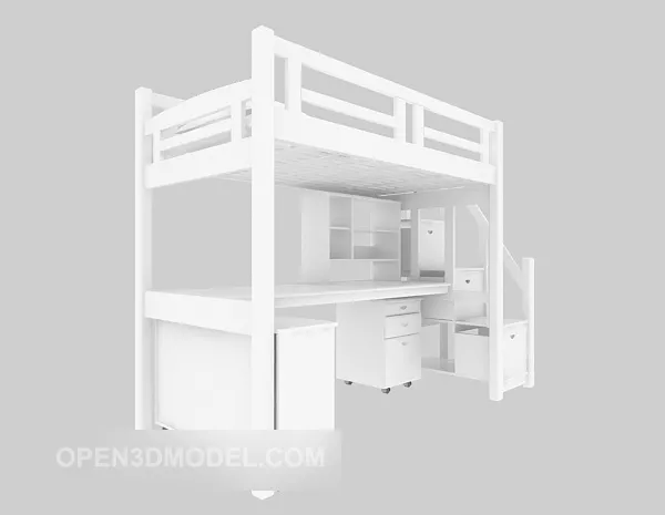 Student Dormitory Bed Furniture 3d model Student Dormitory Bed Furniture 3d model