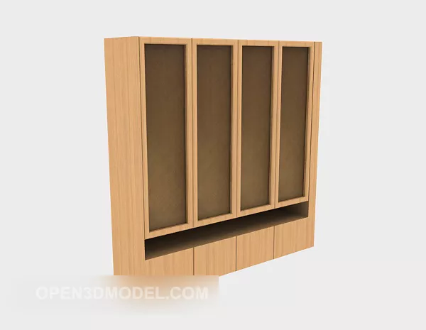 Thin Locker Wardrobe 3d model