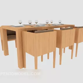 Stylish Home Dining Chair 3d model