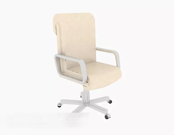 Stylish Office Chair Beige Color 3d model Stylish Office Chair Beige Color 3d model