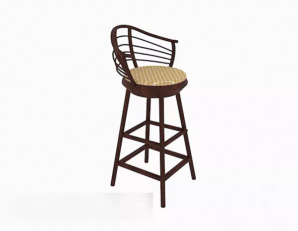 Stylish High Chair Furniture 3d model Stylish High Chair Furniture 3d model