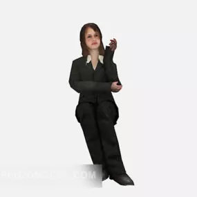 Suit Women Character 3d model