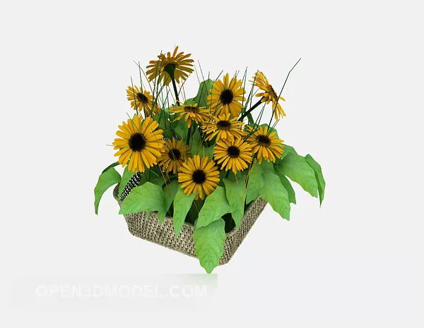 Sunflower Vase 3d model Sunflower Vase 3d model